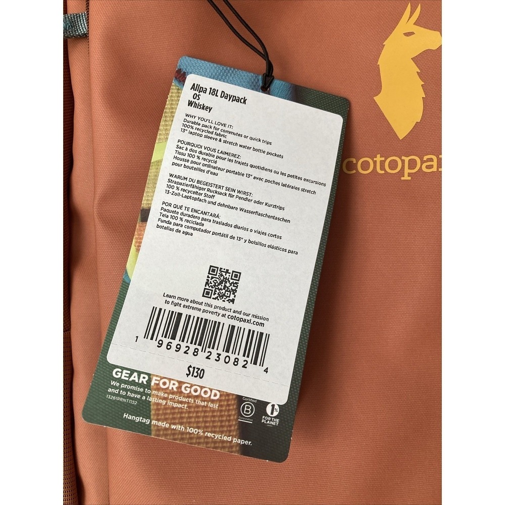 cotopaxi Orange Backpack with Yellow Logo - Picture 10 of 10